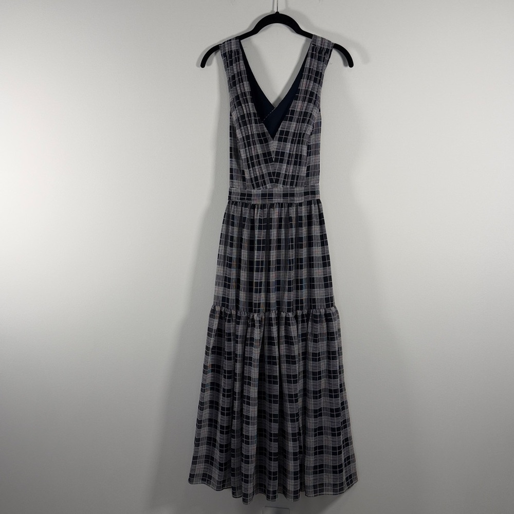 NWT Club Monaco Plaid Cross-Back Dress - Picture 4 of 11